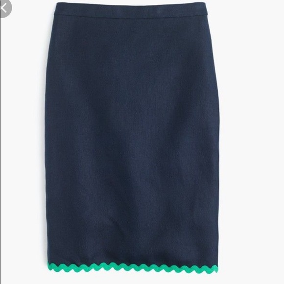 J. Crew Dresses & Skirts - J.Crew linen rickrack skirt